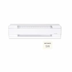 500W Electric Baseboard Heater, 250 Sq Ft, 1706 BTU/H, 208V, High Altitude, Soft White