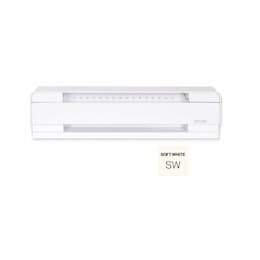 4-ft 1000W Brava Electric Baseboard, Up To 125 Sq.Ft, 3413 BTU/H, 208V, Soft White