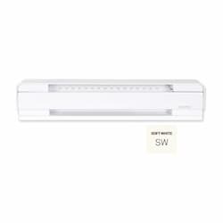 6-ft 1500W Brava Electric Baseboard, High Altitude, 175 Sq.Ft, 5119 BTU/H, 208V, S.White