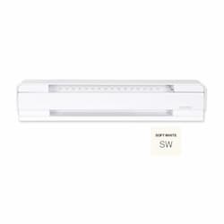 1500W 6-ft Electric Baseboard Heater, 250 Sq Ft, 5119 BTU/H, 208V, Soft White