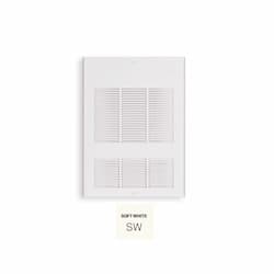 1500W Wall Fan Heater w/ Thermostat, Up To 175 Sq.Ft, 5119 BTU/H, 480V, Soft White