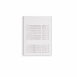 1500W Wall Fan Heater w/ Built-in Thermostat, Single, 240V Control, 480V, White