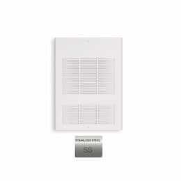 2000W Wall Fan Heater w/ Built-in Thermostat, Single, 240V Control, 480V, Stainless Steel