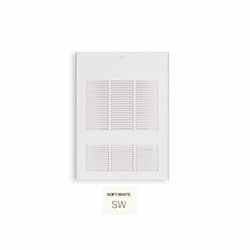 2000W Wall Fan Heater w/ Built-in Thermostat, Single, 240V Control, 480V, Soft White