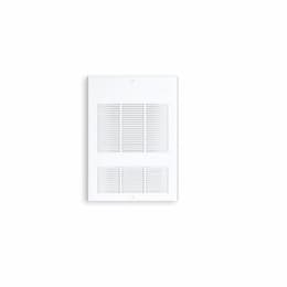 2000W Wall Fan Heater w/ Built-in Thermostat and Disconnect Switch, Single, 208V, White