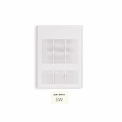 3000W Wall Fan Heater w/ Thermostat, Up To 400 Sq.Ft, 10238 BTU/H, 480V, Soft White