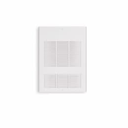 3000W Wall Fan Heater w/ Built-in Thermostat, Single, 240V Control, 480V, White