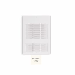 4000W Wall Fan Heater w/ Built-in Thermostat, Single, 240V Control, 480V, Soft White