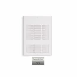 6000W Wall Fan Heater w/ Thermostat, Double Unit, 500 Sq.Ft, 20476 BTU/H, 277V, Steel