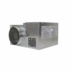 2000W Round Duct Heater w/ Disconnect Switch, 12" Duct, 240V, 50 CFM