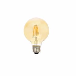 LEDVANCE Sylvania 4.5W LED G25 Amber Bulb, Dimmable, E26, 380 lm, 2175K