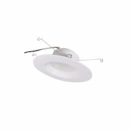 6-in 8.5W Baffled LED Downlight, 0-10V Dimmable, E26, 725 lm, 120V, 3000K, White