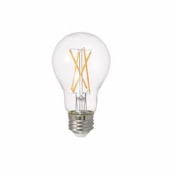 8W Natural LED A19 Bulb, Dim, E26, 800 lm, 120V, 2700K, Clear, Bulk