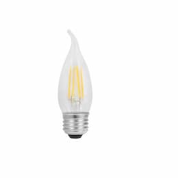 4W Natural&trade; LED B10 Bulb, Bent Tip, 0-10V Dimmable, E26, 350 lm, 120V, 2700K, Clear