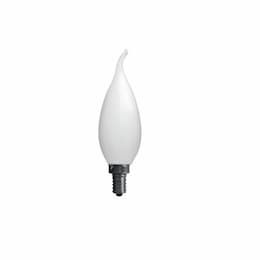 4.5W LED B10 Bulb, Flame Tip, Dimmable, E12, 350 lm, 120V, 2700K, Frosted