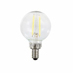 4W LED G16.5 Bulb, Dimmable, E12, 350 lm, 120V, 2700K, Clear