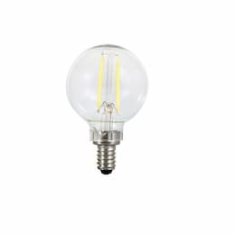 5.5W LED G16.5 Bulb, Dimmable, E12, 500 lm, 120V, 5000K, Clear