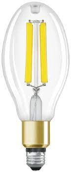 26W LED ED28 Filament Bulb, E26, 4000 lm, 120V-277V, 4000K, Clear
