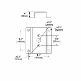 Wall Mount for Shoebox Area Lights, Bronze