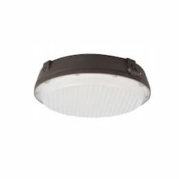 12" 35W LED Canopy Light, Round, 150W MH Retrofit, Dim, 4725 lm, 120-277V, 5000K, Bronze