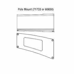 Pole Mount for Area Lights, White