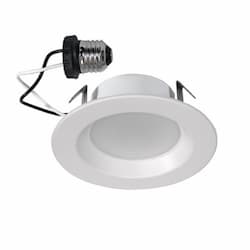 4-in 6W LED Downlight, Smooth, 500 lm, 120V, Selectable CCT