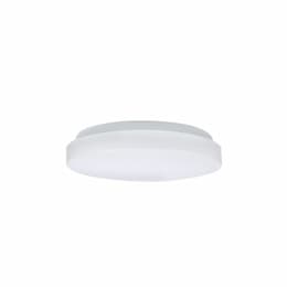 15W 11-in Flush Drum Fixture, 100W Inc. Retrofit, Dim, 1000 lm, 3000K, White