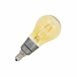 4W Filament LED A15 Bulb, 40W Inc. Retrofit, E12, 300 lm, 120V, 2175K, Amber