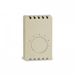 BiMetal Wall Mount Thermostat, Single Pole, Taupe