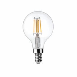 3W LED G16 Bulb, Dimmable, E12, 250 lm, 120V, 5000K, Clear