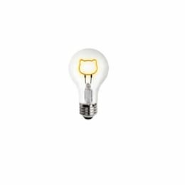 1.5W Cat Shape LED A19 Bulb, Dimmable, Yellow