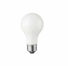 8W LED A19 Bulb, Dimmable, E26, 800 lm, 120V, 3000K, Frosted