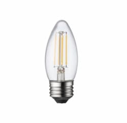 3W LED B11 Bulb, Dimmable, E26, 250 lm, 120V, 5000K, Clear