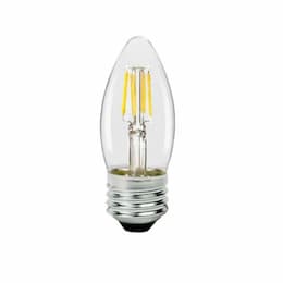 4W LED B11 Bulb, Dimmable, E26, 300 lm, 120V, 2700K, Clear