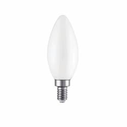 4W LED B11 Bulb, Dimmable, E12, 300 lm, 120V, 3000K, Frosted