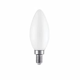 4W LED B11 Bulb, Dimmable, E12, 300 lm, 120V, 4000K, Frosted