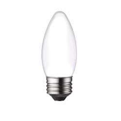 5W LED B11 Bulb, Dimmable, E26, 500 lm, 120V, 2400K, Frosted