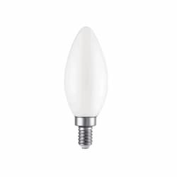 5W LED B11 Bulb, Dimmable, E12, 500 lm, 120V, 2700K, Frosted