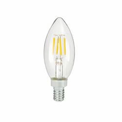 5W LED B11 Bulb, Dimmable, E12, 500 lm, 120V, 3000K, Clear