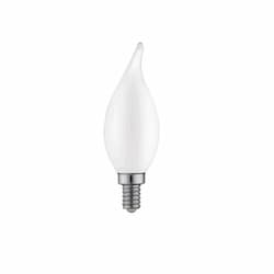 3W LED F11 Bulb, Dimmable, E12, 250 lm, 120V, 4000K, Frosted