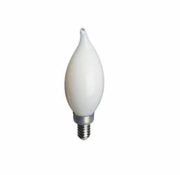 3W LED F11 Bulb, Dimmable, E12, 250 lm, 120V, 5000K, Frosted