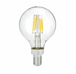 3W LED G16 Bulb, Dimmable, E12, 250 lm, 120V, 2700K, Frosted