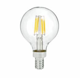 3W LED G16 Bulb, Dimmable, E12, 250 lm, 120V, 3000K, Clear