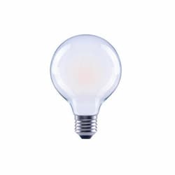 4W LED G25 Filament Bulb, Dimmable, E26, 120V-277V, Frosted Glass, 2200K