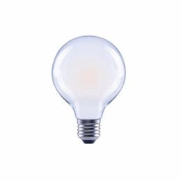4W LED G25 Filament Bulb, Dimmable, E26, 120V-277V, Frosted Glass, 2200K