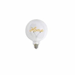 5W Home Shape LED G40 Bulb, Dimmable, Yellow