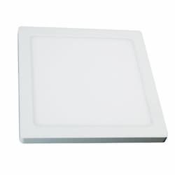 9-in 18W LED Flush Mount, Square, 1422 lm, 120V, Selectable CCT, White