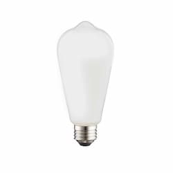 8W LED ST19 Bulb, Dimmable, E26, 500 lm, 120V, 1800K-2700K, Frosted