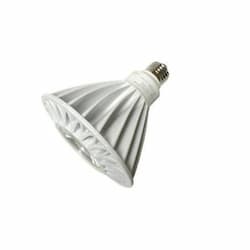 17W LED PAR38 Bulb, Narrow Flood, Dimmable, 90 CRI, 3500K, Black