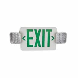 LED Emergency Exit Sign Combo w/ Remote Capability, 120V-277V, Green